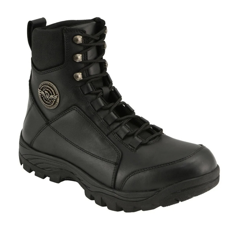 Milwaukee Leather Lace-Up Tactical Boot Round Toe  Black sz 9Men 10-10.5women